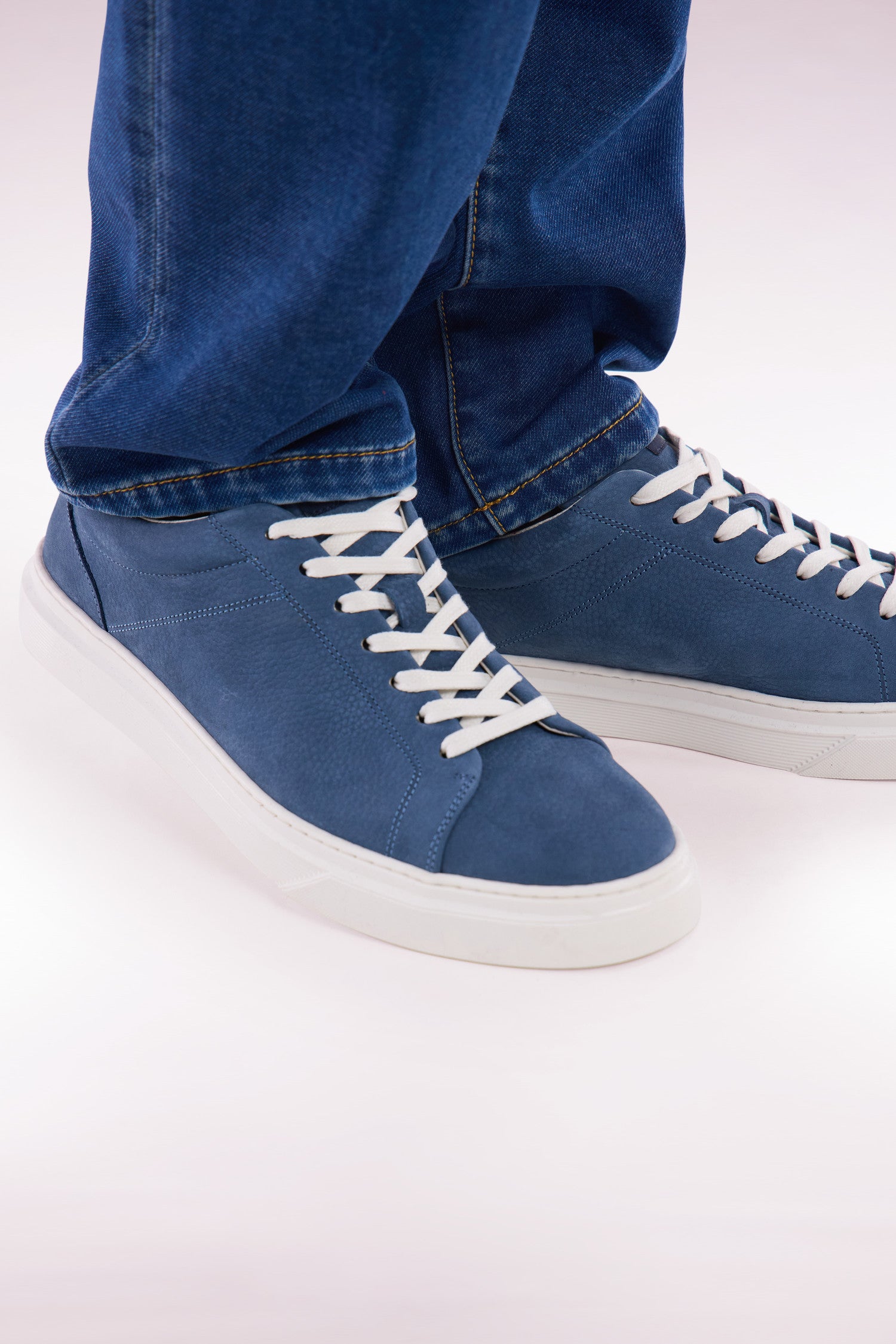 Baskets basses aus Baumwolle Blau