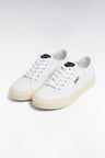 Navy cotton canvas low-top sneakers