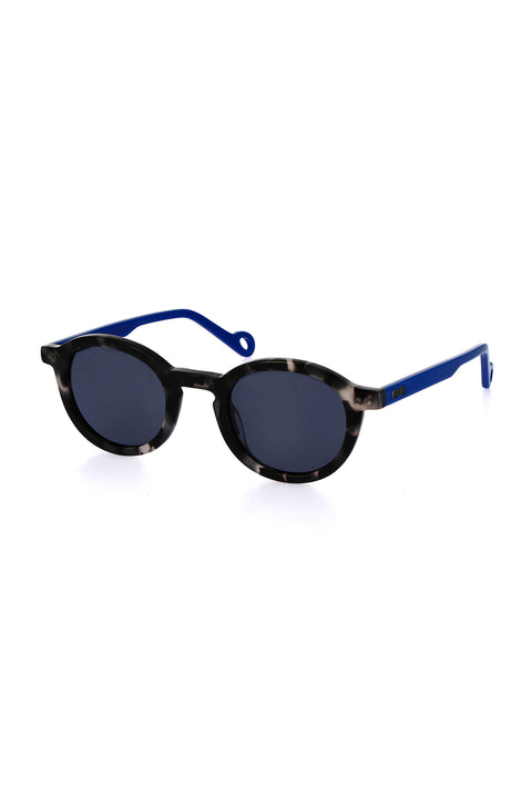 Lunette de soleil rondes en acétate écaille gris-bleu XV de France - Image 1