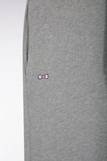 Short jogging en molleton coton gris coupe droite