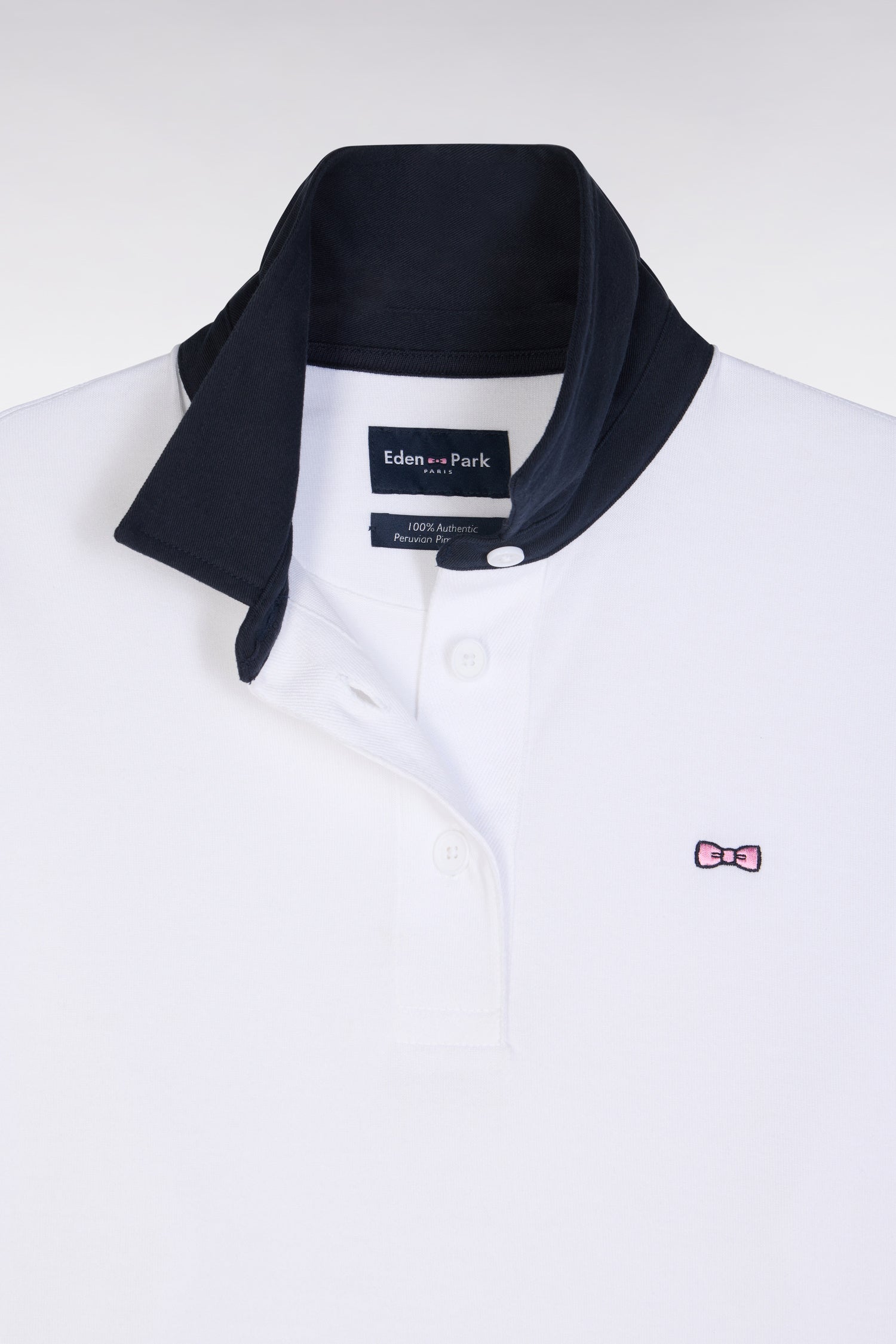 Maillot à manches courtes en coton Pima blanc coupe décontractée