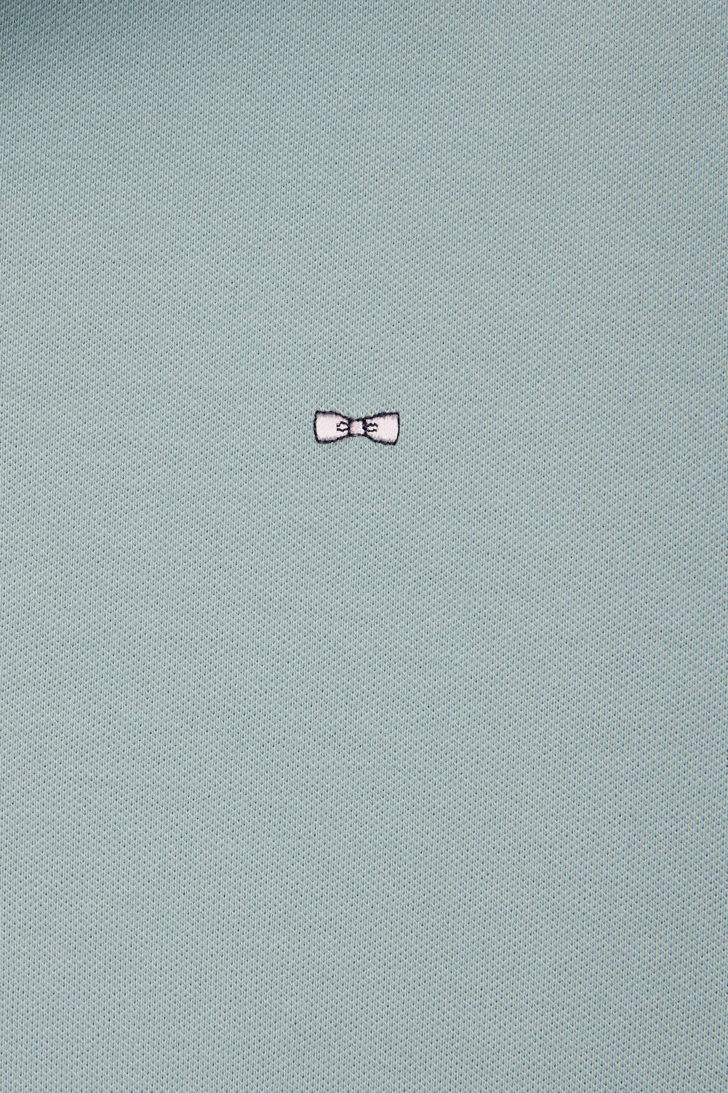 Polo à manches courtes en coton stretch gris moyen coupe ajustée