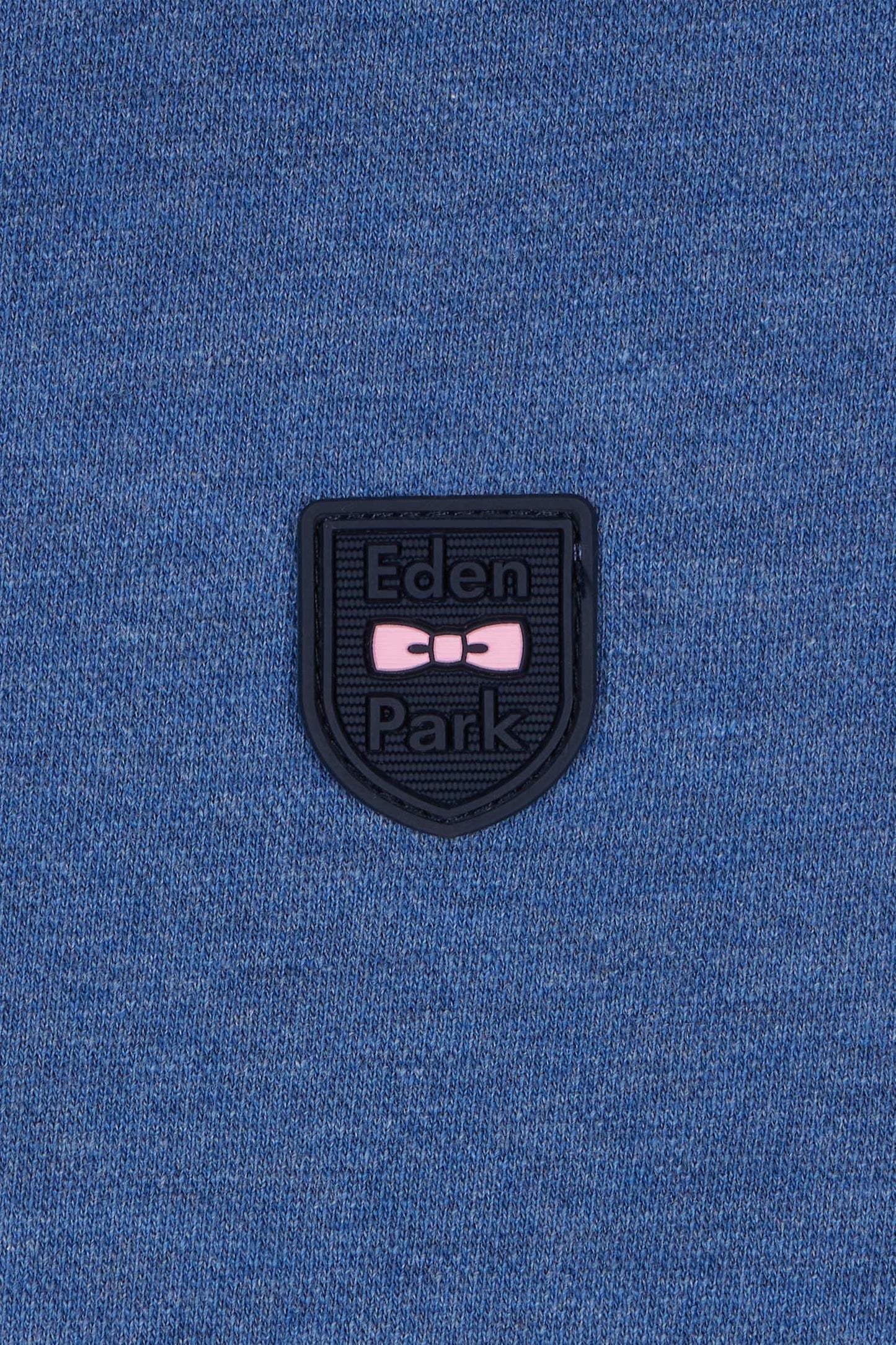 Slim-fit short-sleeved polo shirt in dark blue stretch cotton piqué