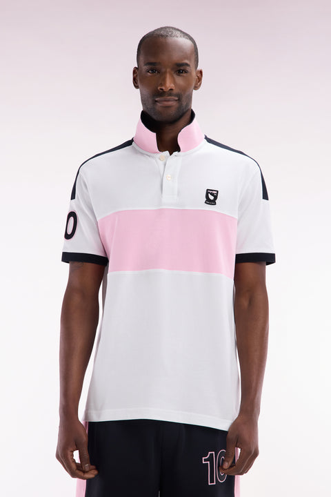Relaxed-fit New Zealand short-sleeved polo shirt in white cotton - Image 1