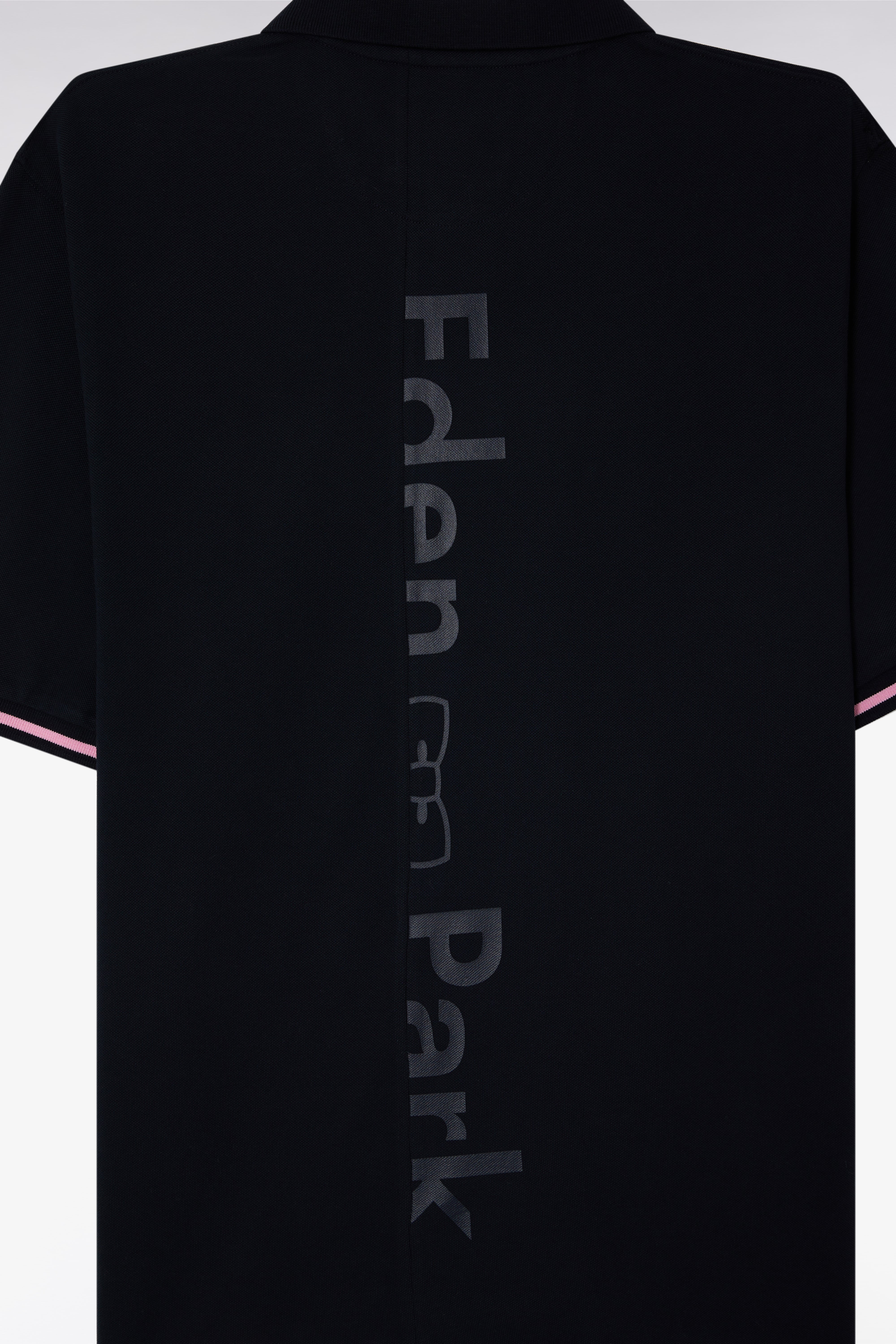 Polo à manches courtes en coton marine jacquard dos Eden Park coupe décontractée