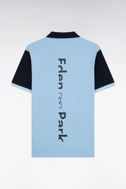 Polo à manches courtes en coton ciel jacquard dos Eden Park coupe décontractée - Image 1