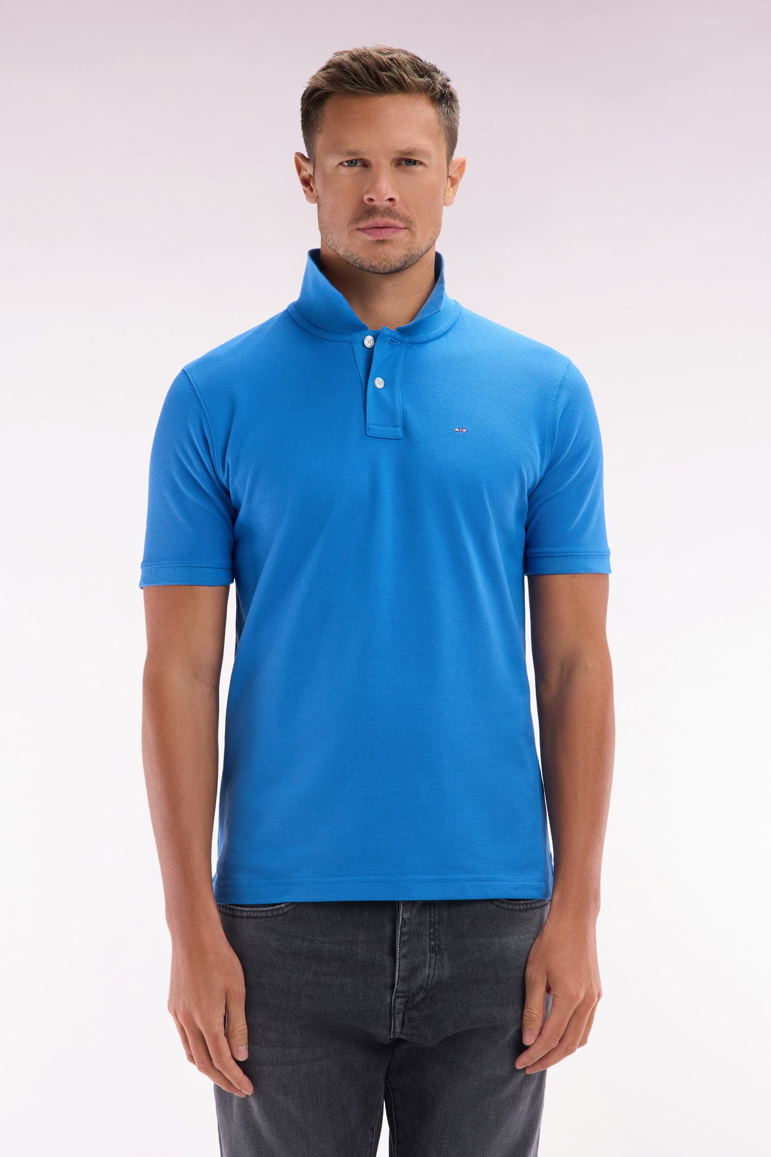 T-shirt en pur coton Pima à logo Femme bleu | FR T-shirt en pur coton Pima à logo Femme bleu | FR