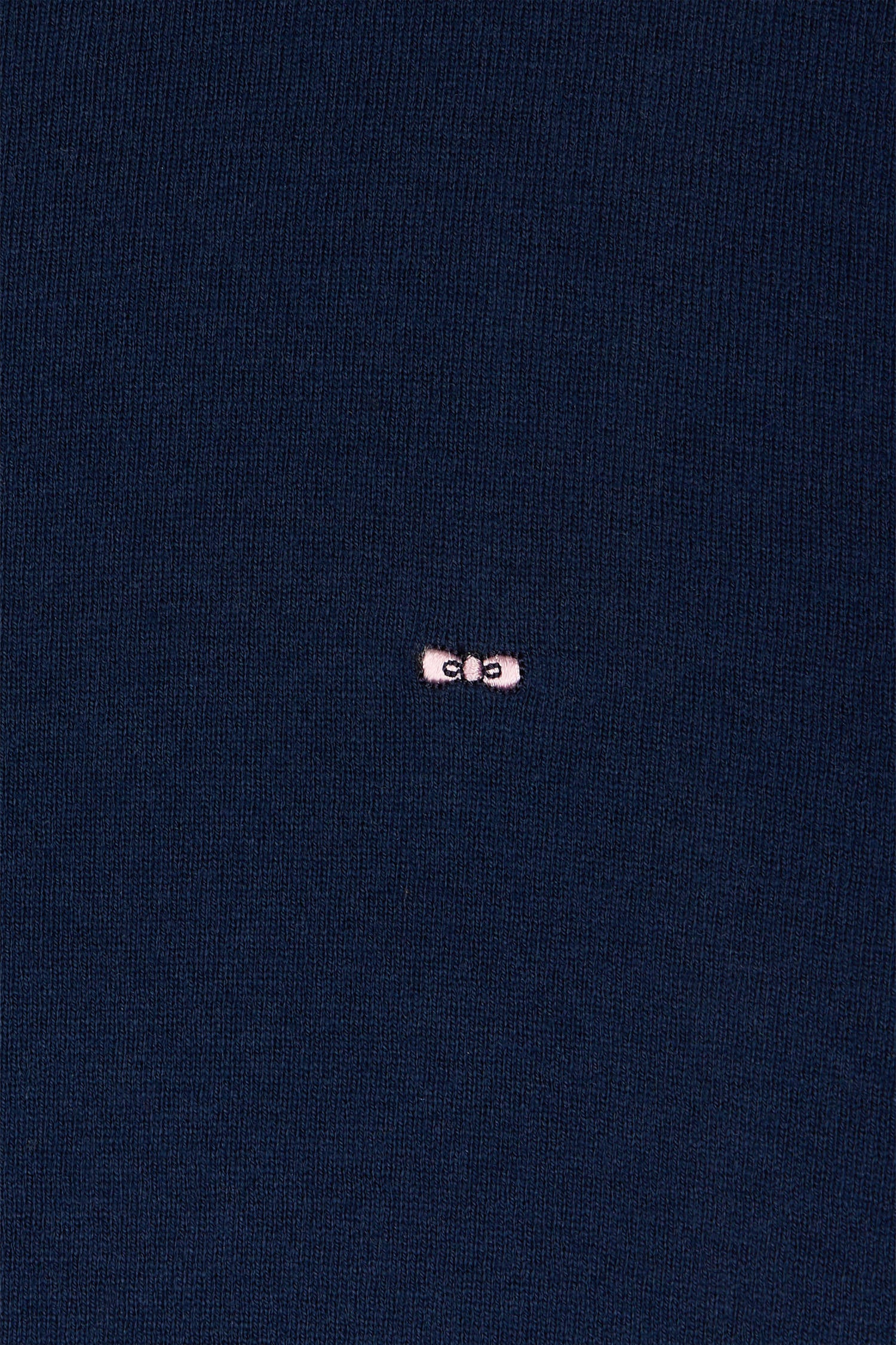 Pull col rond en coton et soie mélangés marine coupe droite