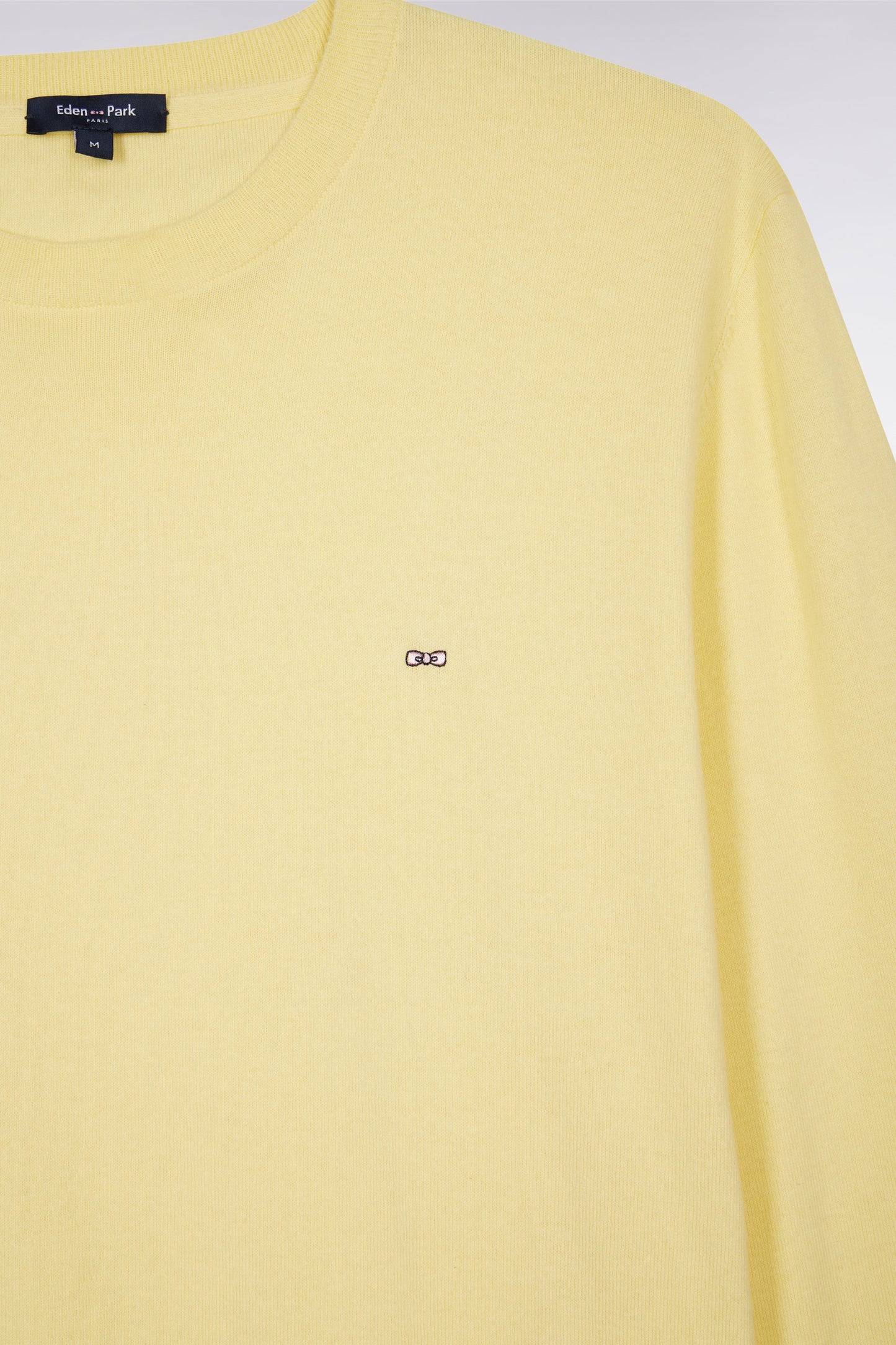 Straight-fit ivory cotton-silk blend crewneck jumper