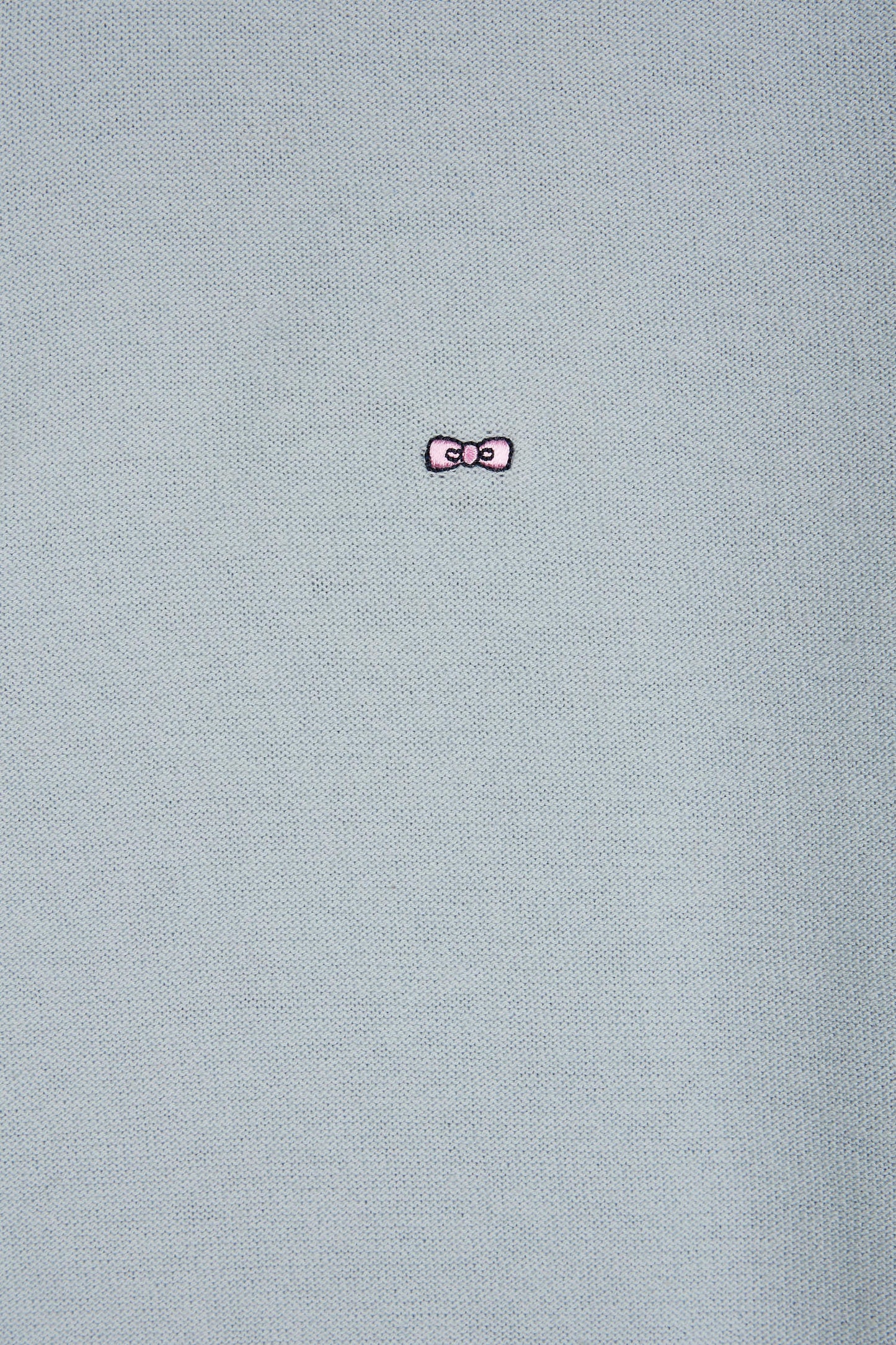 Straight-fit sky blue polo neck jumper in organic cotton and cashmere blend
