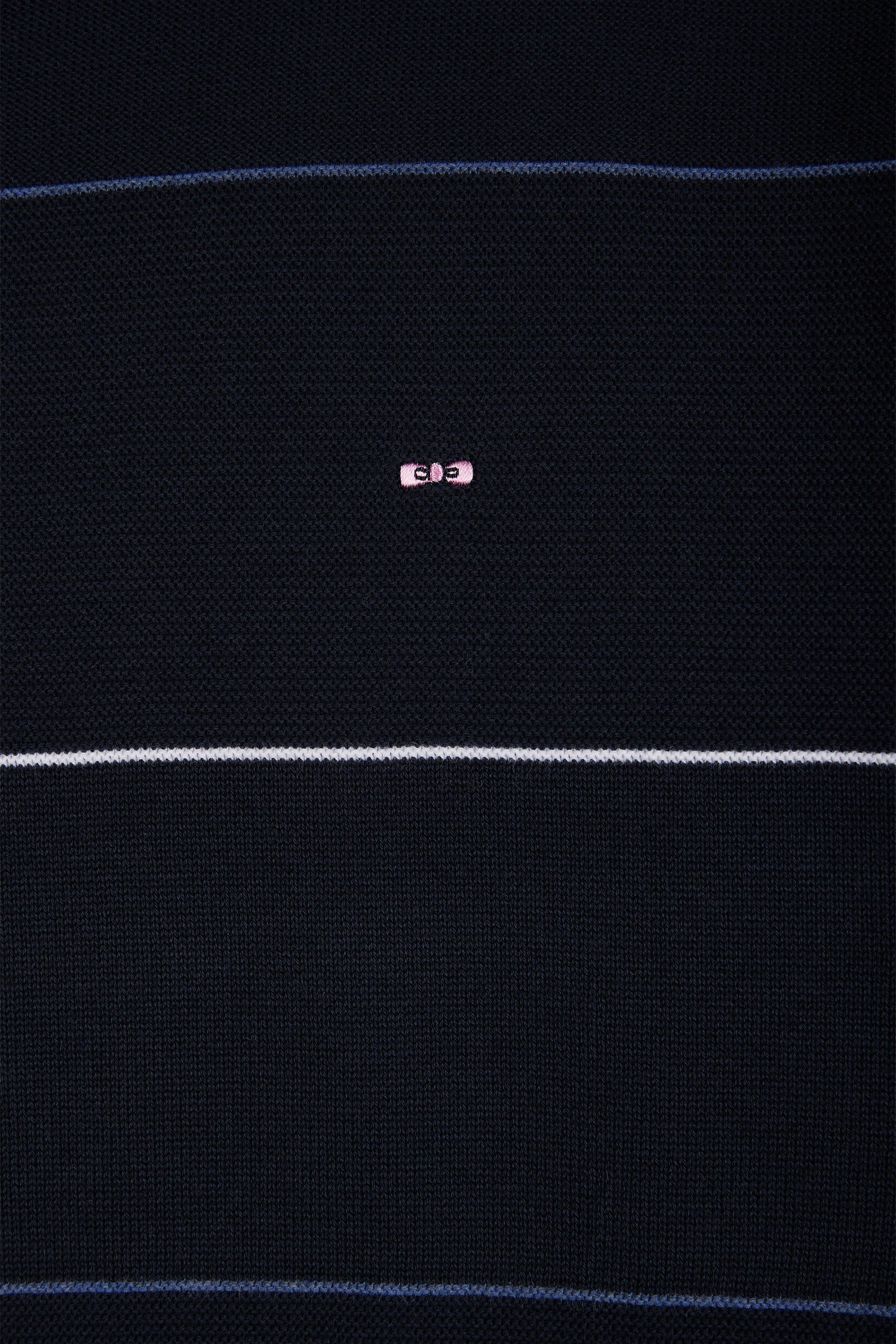 sweater crew neck ringed in cotton navy