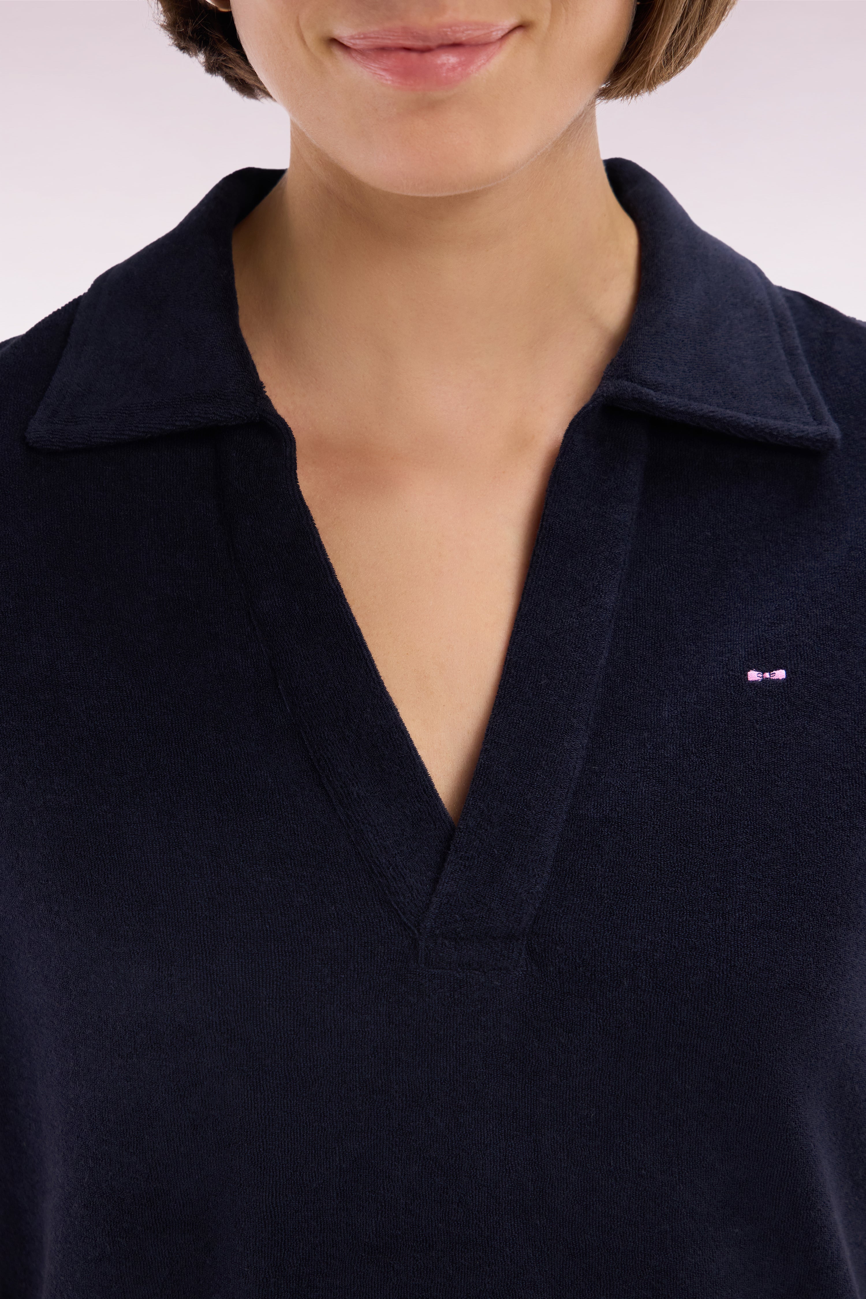 Robe maillot bleu marine coupe décontractée