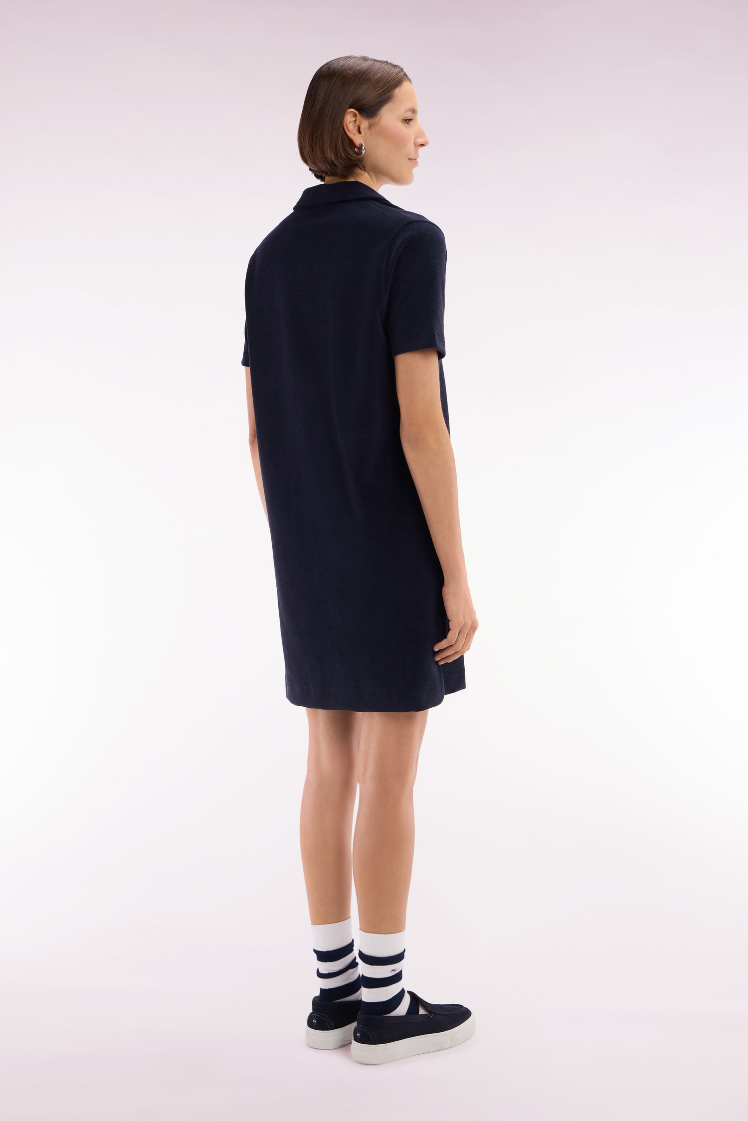 Robe maillot bleu marine coupe décontractée