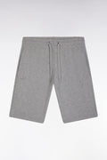 Short en molleton coton gris coupe droite
