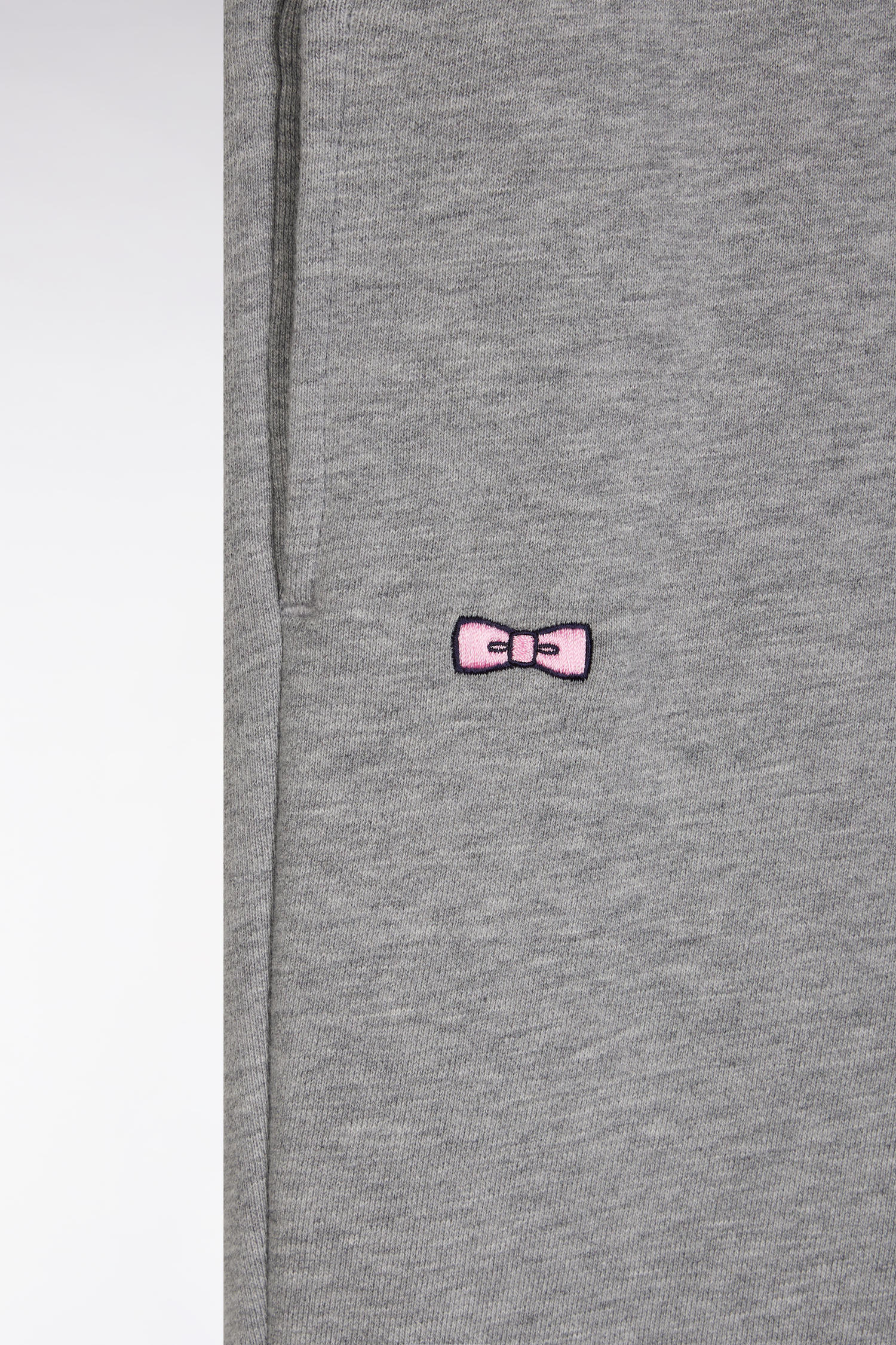 Short en molleton coton gris coupe droite