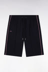 Short de jogging en coton interlock marine coupe droite