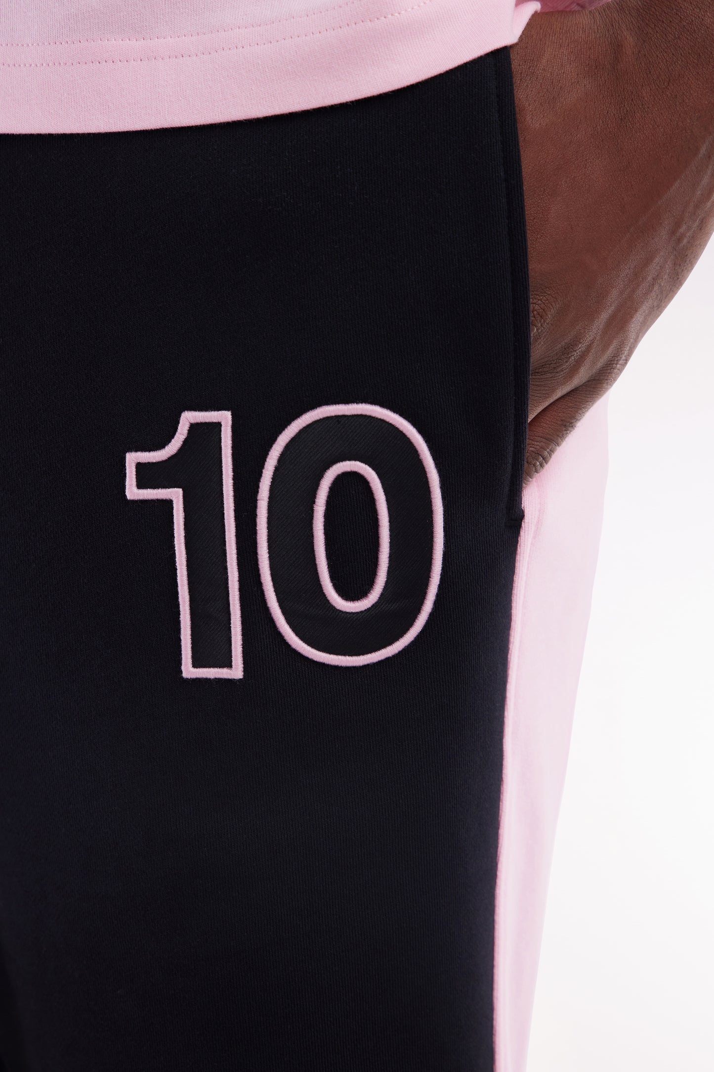 Relaxed-fit New Zealand black and pink cotton shorts