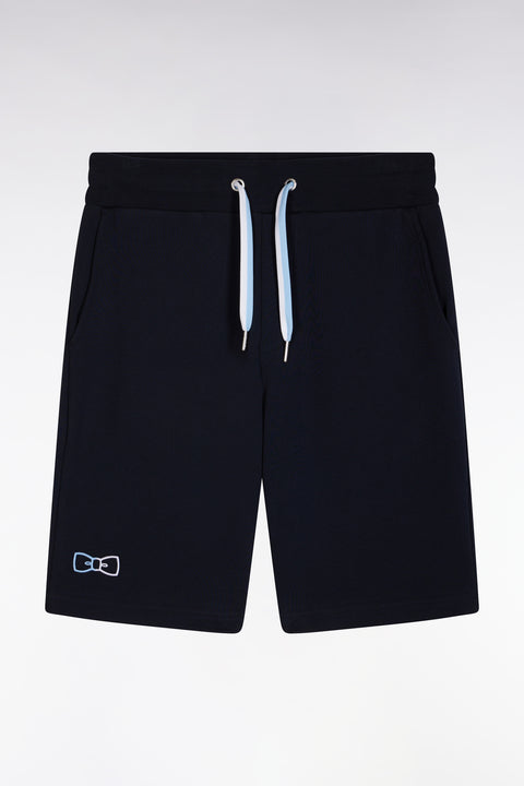 Short de jogging en molleton coton marine coupe décontractée - Image 2