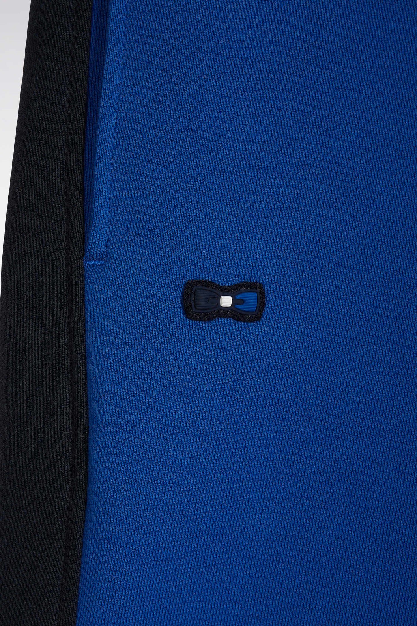 Relaxed fit blue cotton fleece shorts