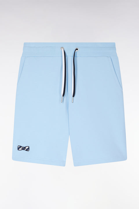 Short en molleton coton ciel nœud papillon cerclé coupe décontractée - Image 2