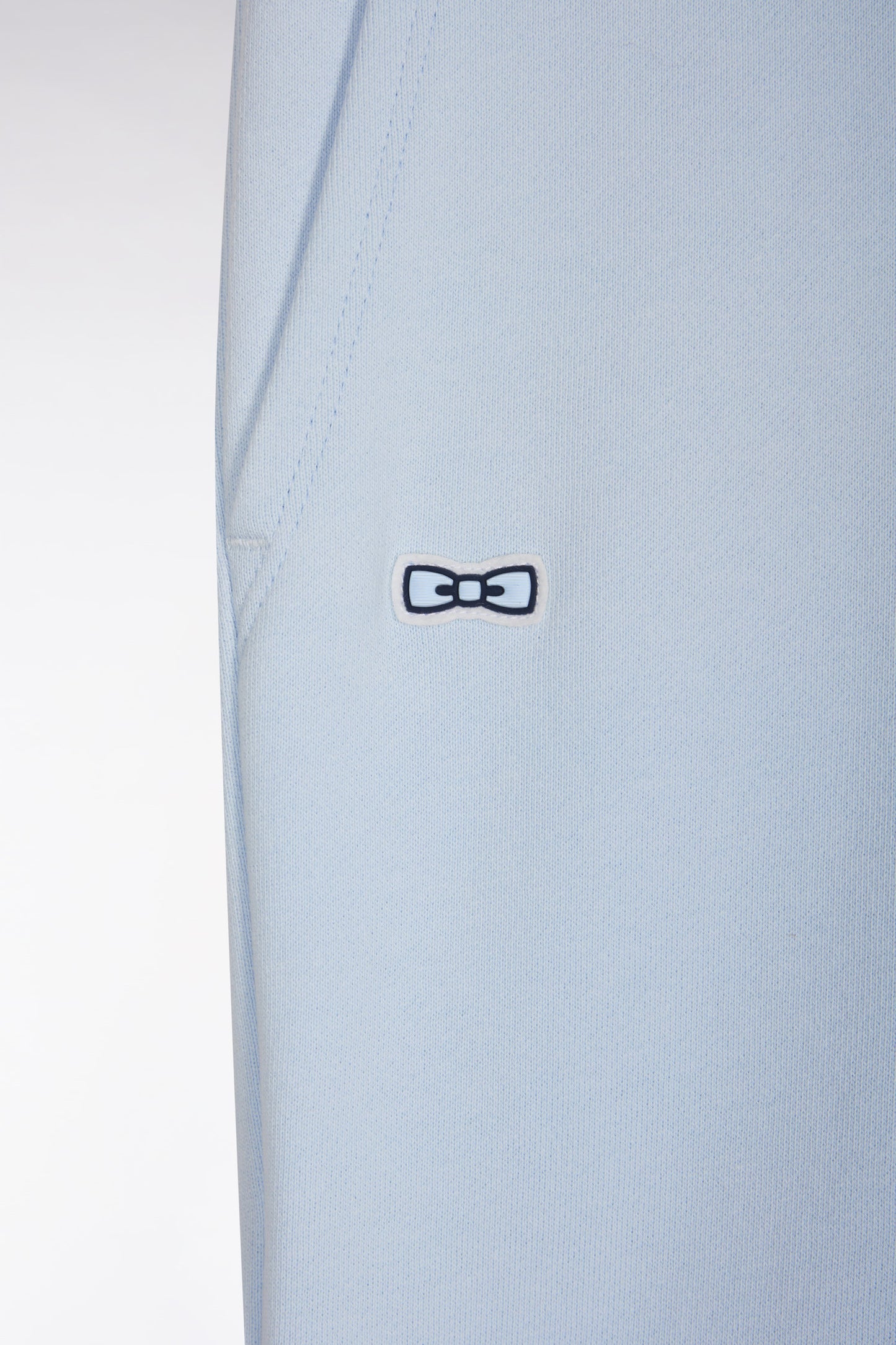 Relaxed fit sky blue cotton fleece shorts