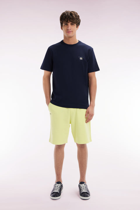 Short en molleton coton jaune coupe décontractée - Image 1