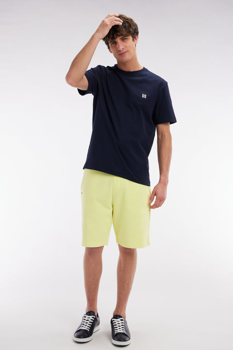 Short en molleton coton jaune coupe décontractée - Image 3