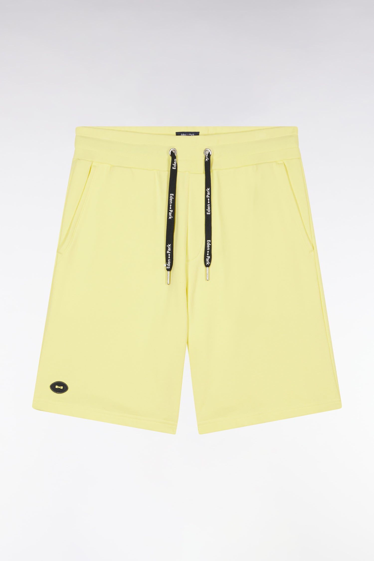 Shorts aus Sweatstoff Baumwolle gelb gerade Passform