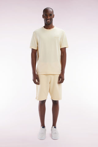 Relaxed-fit ochre cotton fleece shorts