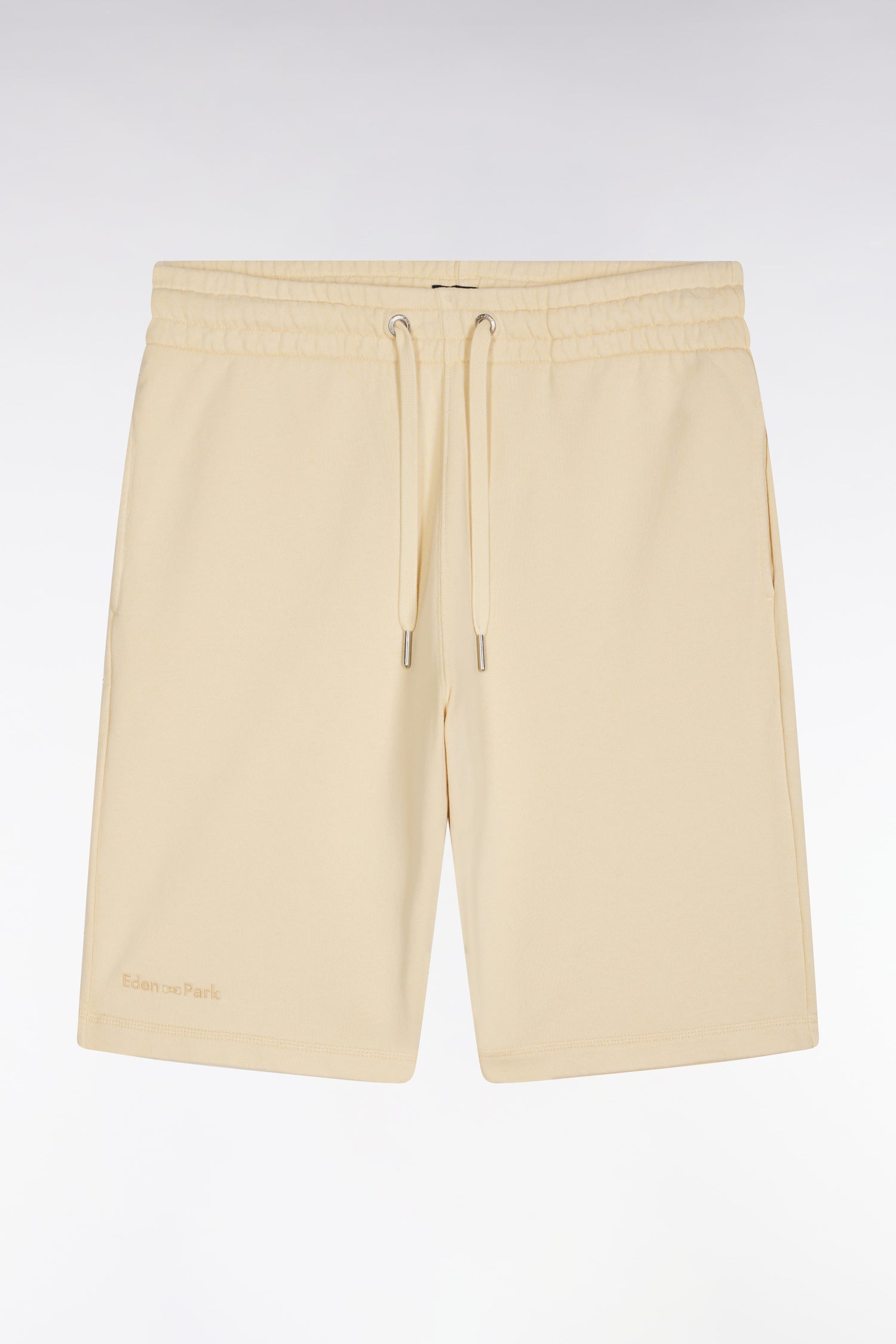 Short en molleton coton ocre coupe décontractée