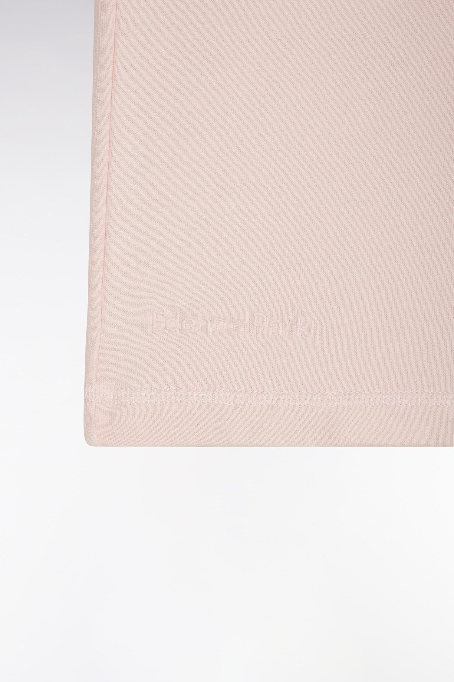 Short en molleton coton rose pâle coupe décontractée