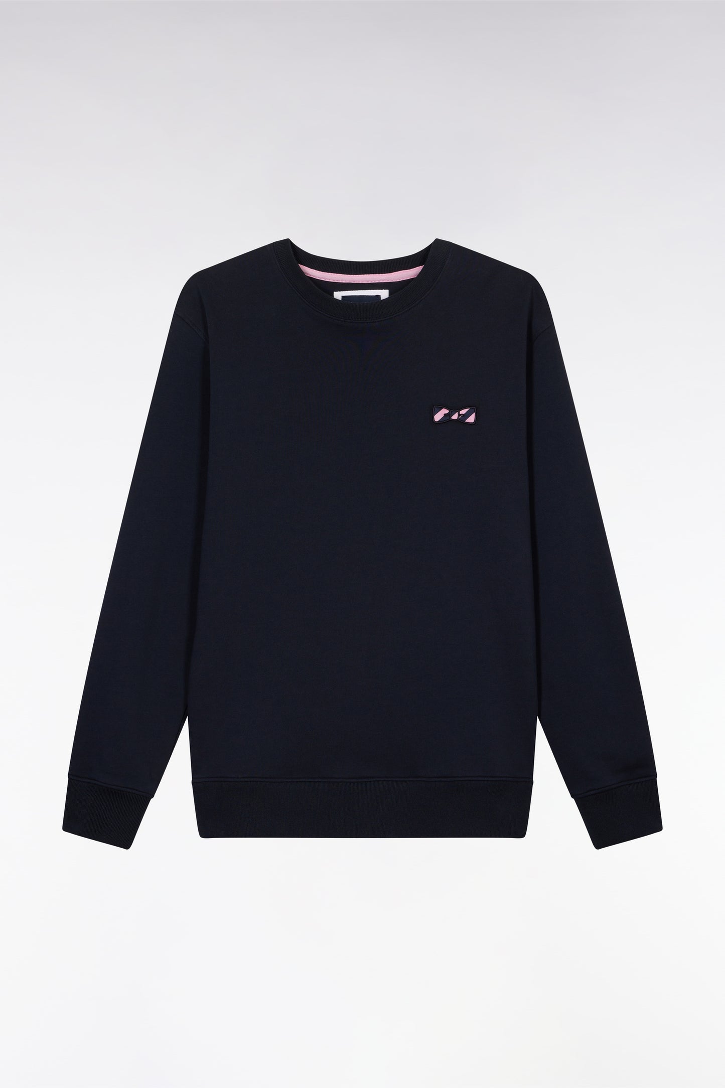Navy cotton fleece crewneck sweatshirt