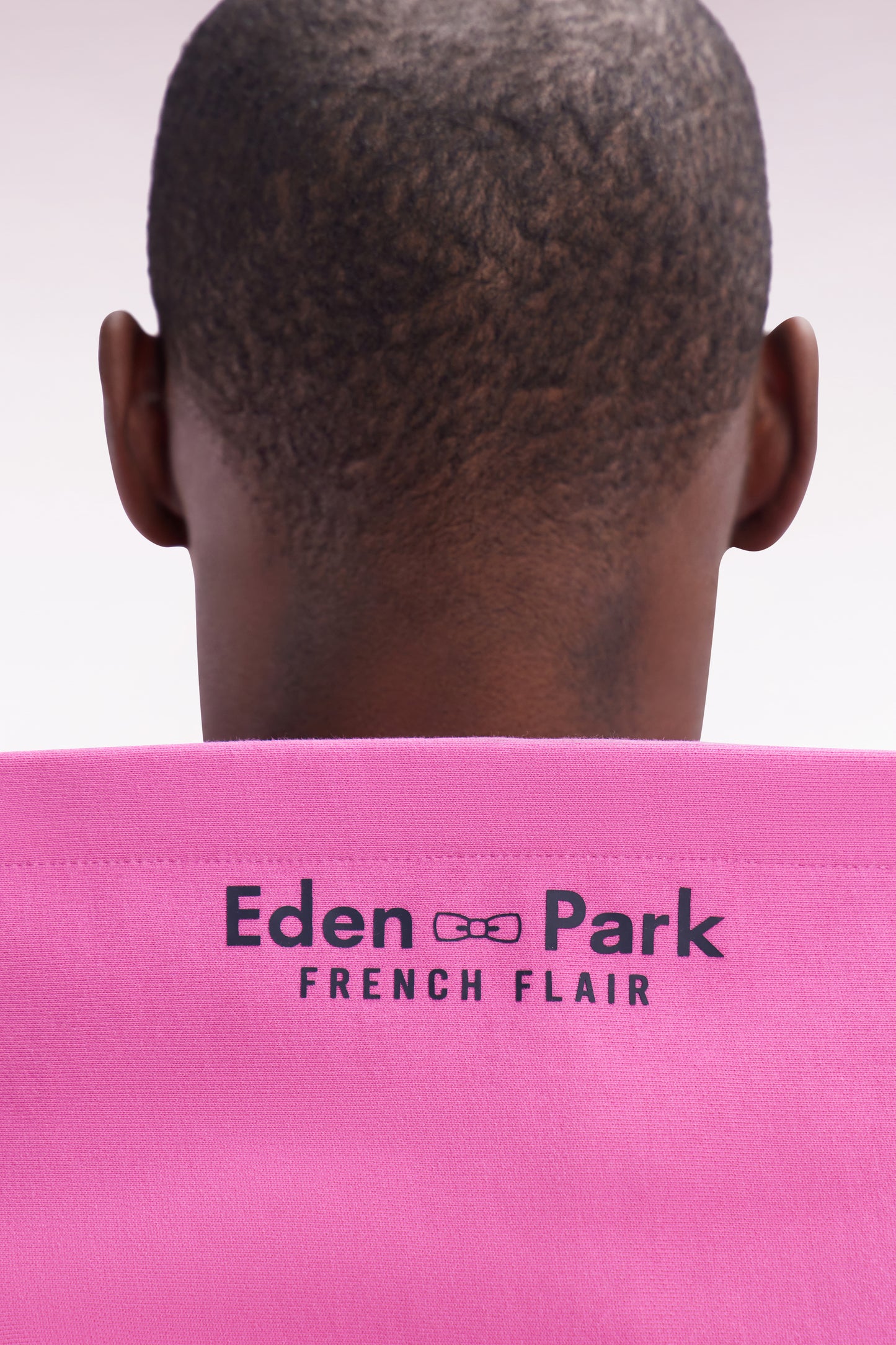 Relaxed-fit two-tone pink cotton fleece sweatshirt
