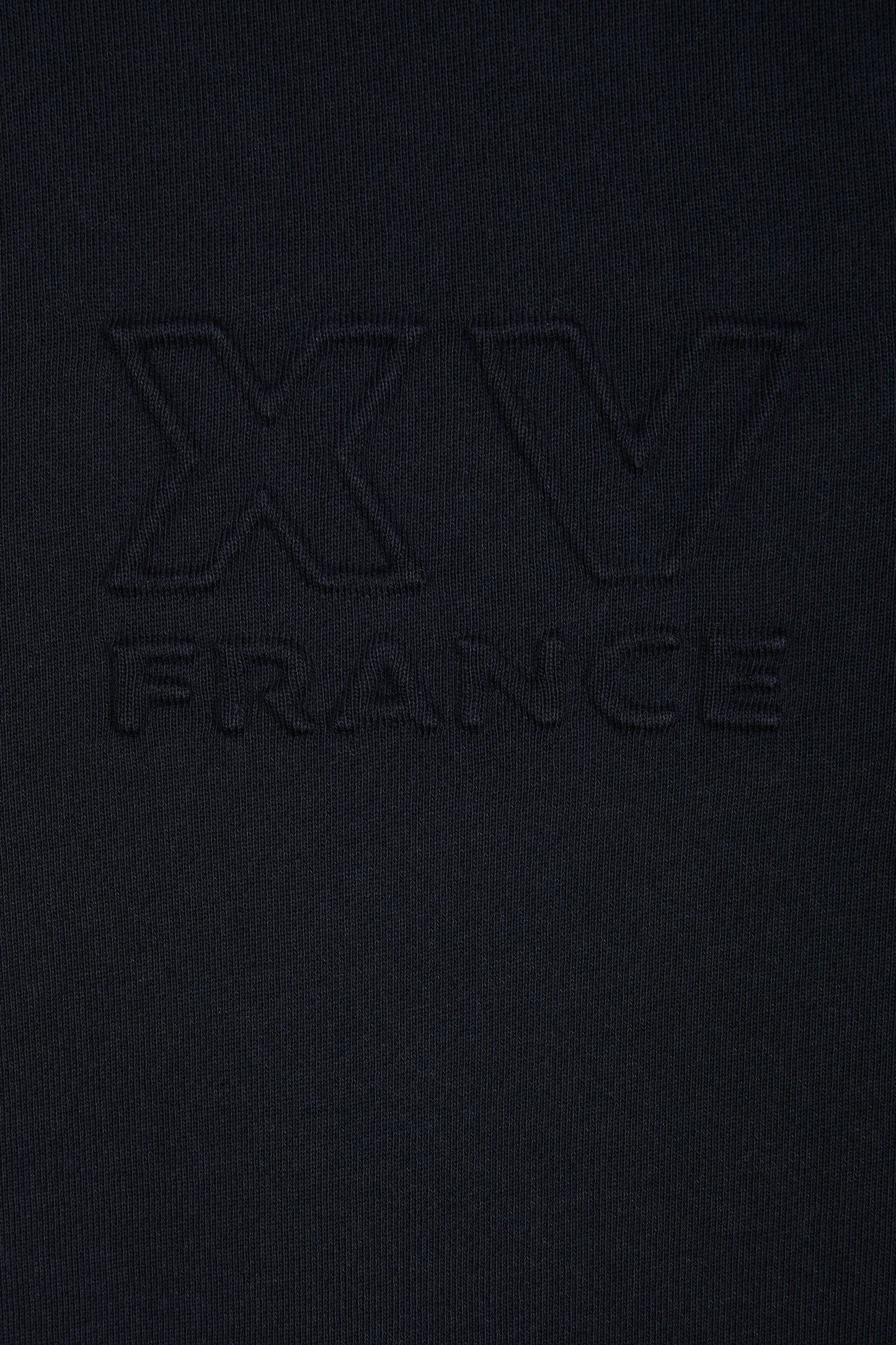 Straight-fit navy XV de France cotton sweatshirt with rugby shirt collar