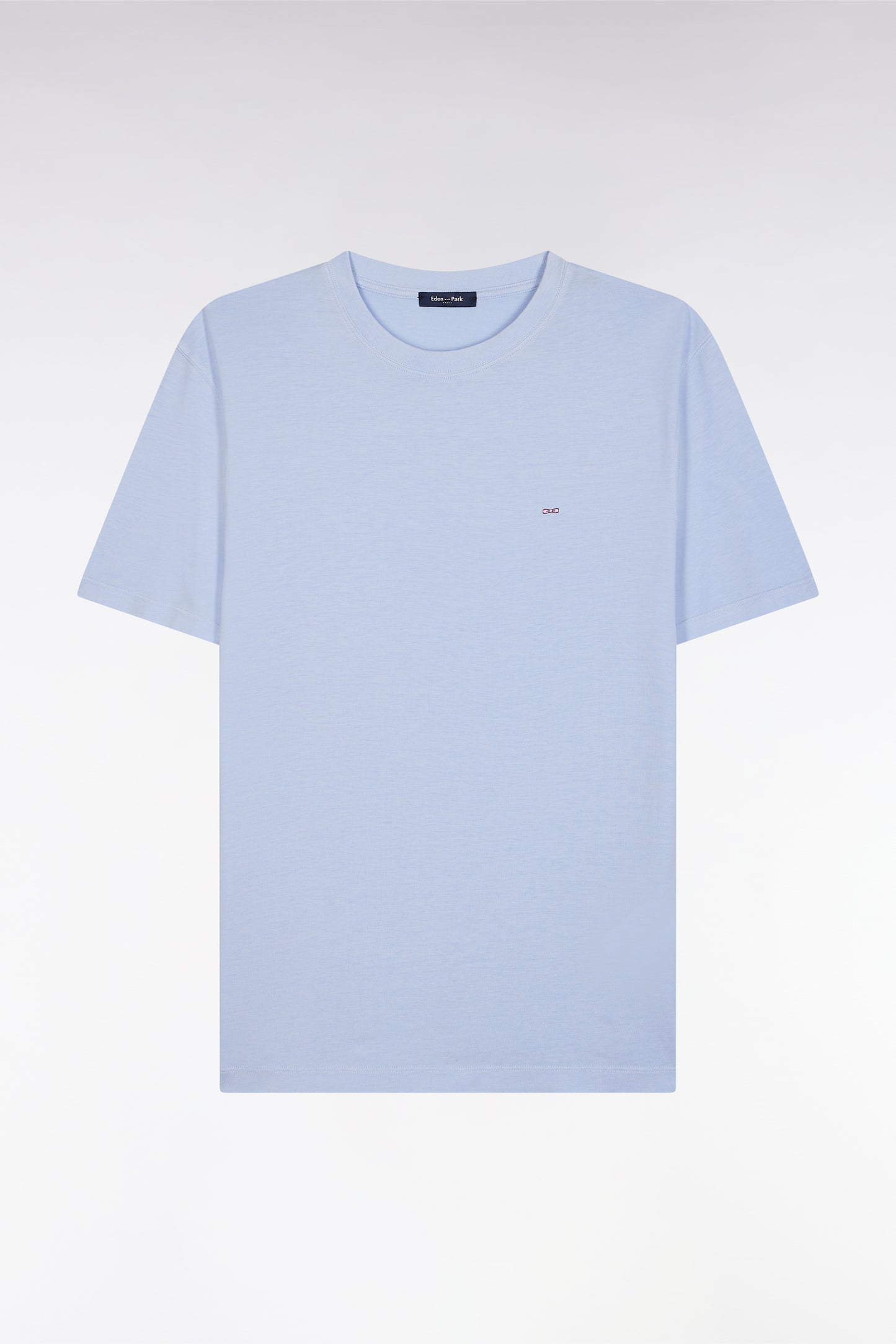 Straight-fit light grey short-sleeved T-shirt