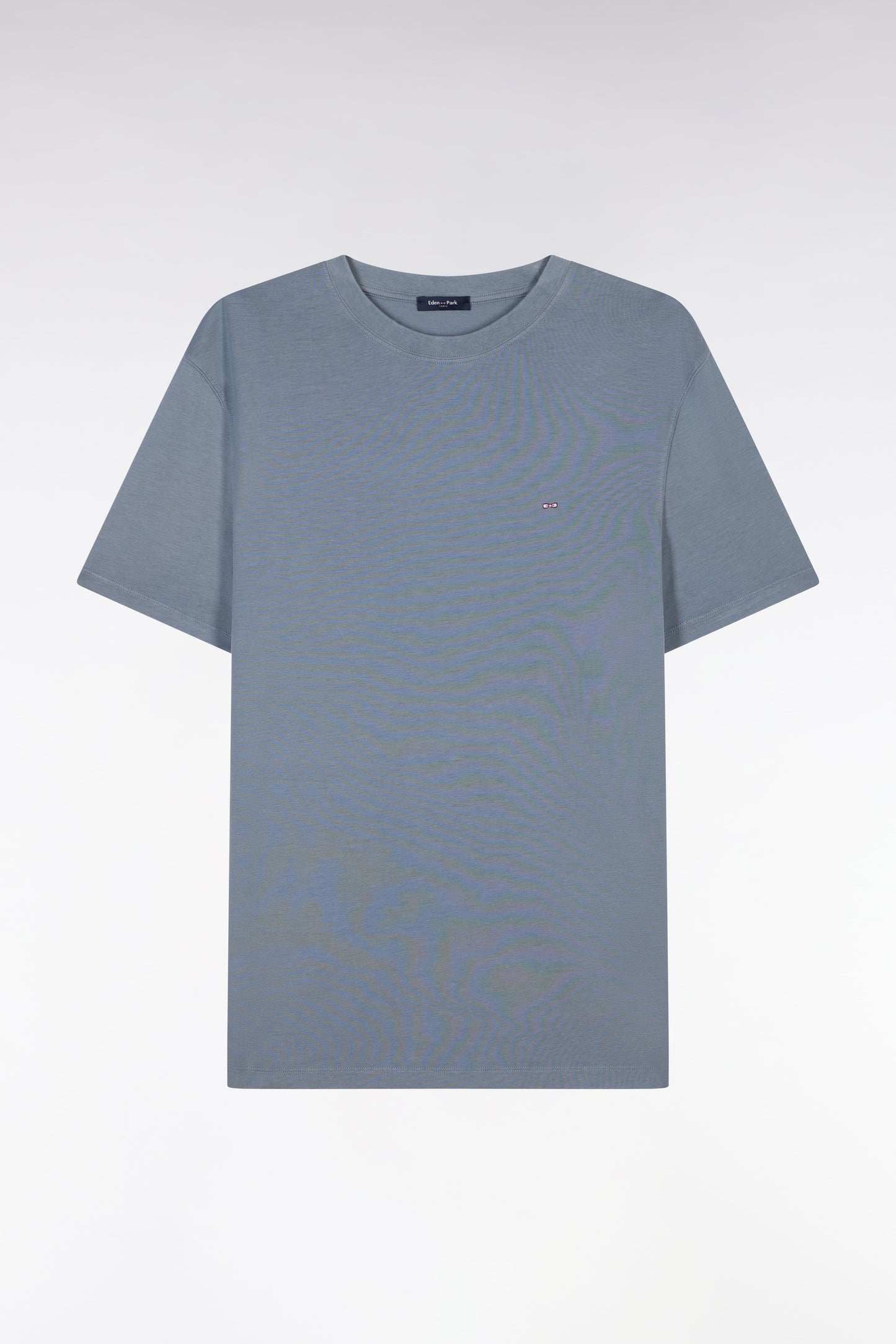 Straight-fit grey short-sleeved T-shirt