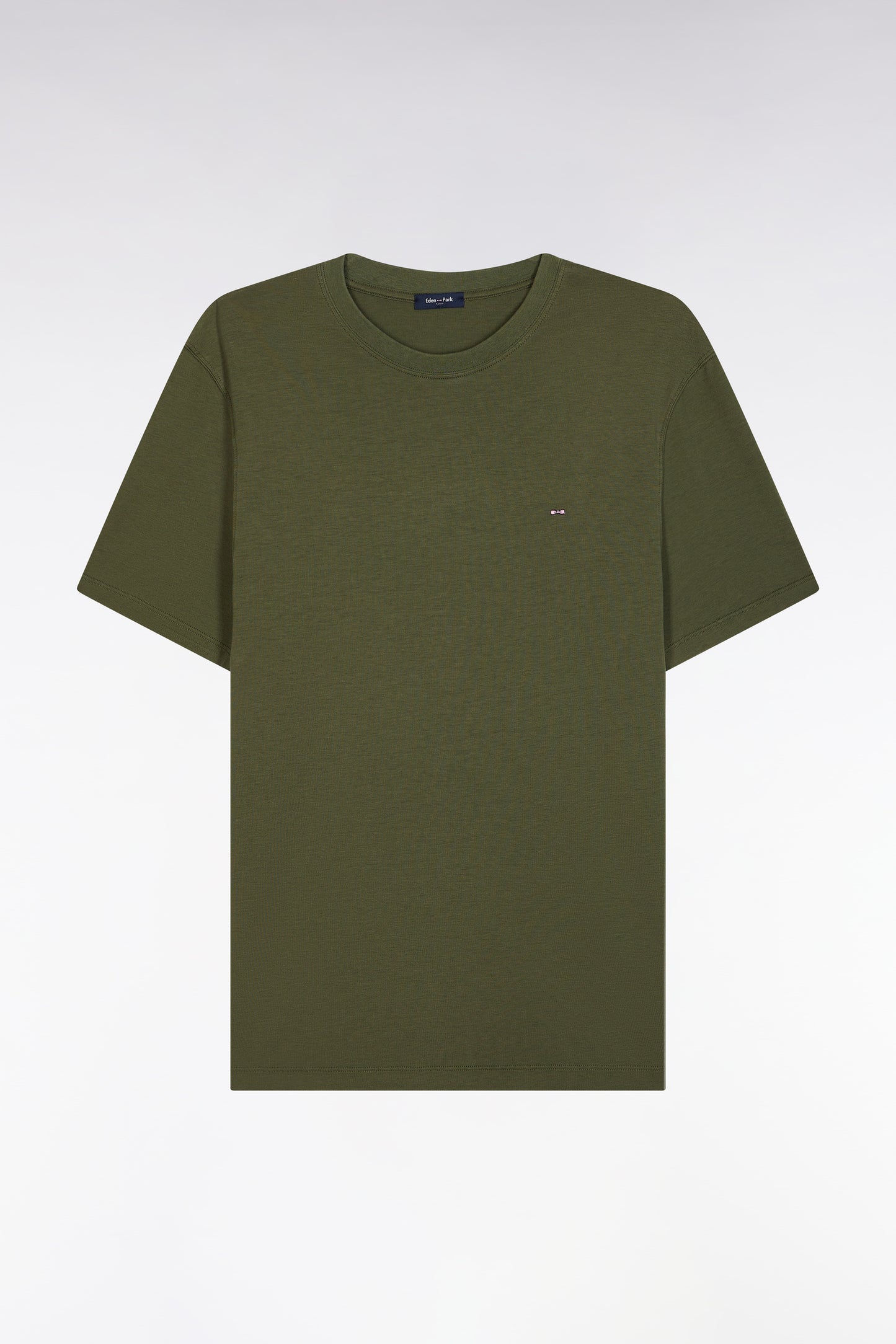 Straight-fit khaki short-sleeved T-shirt