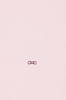 T-shirt rose uni en lyocell et coton coupe droite