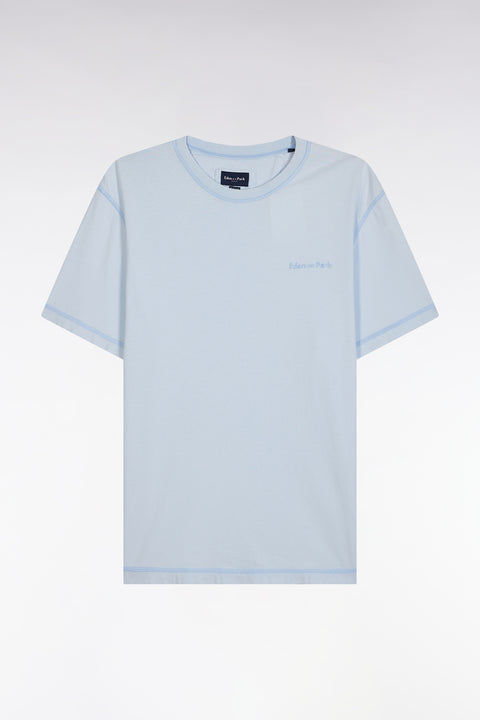 T-shirt en coton ciel surteint coupe décontractée - Image 2