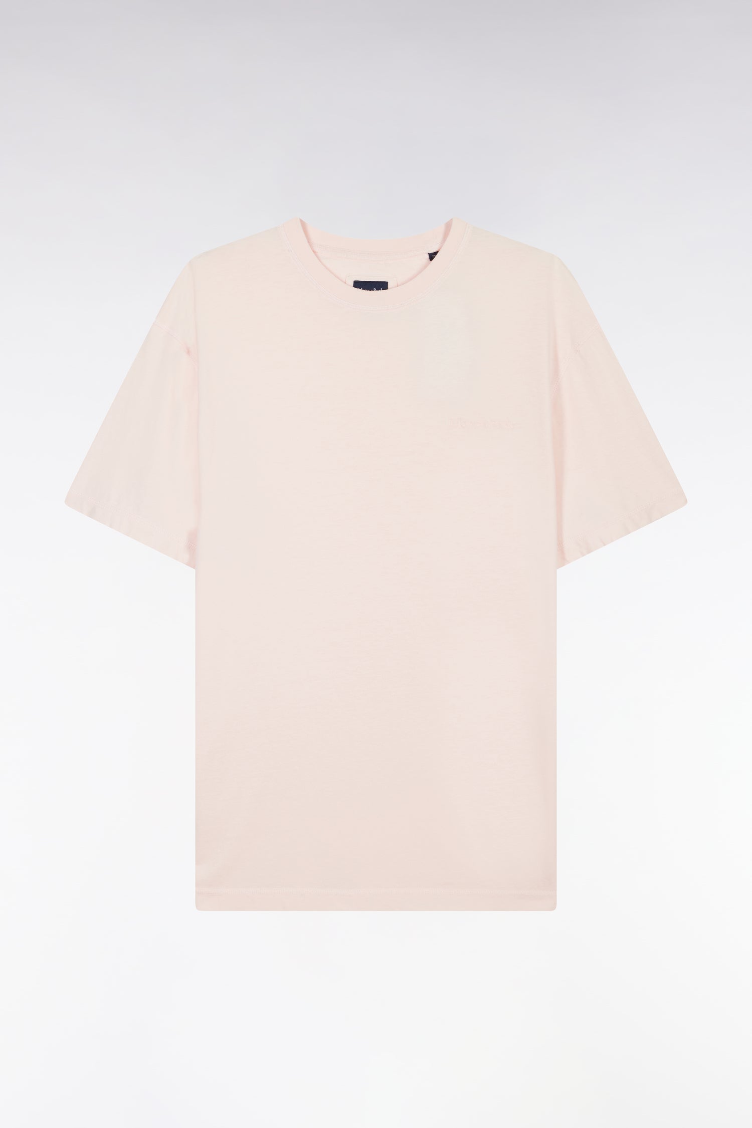 T-shirt en coton rose pâle surteint coupe décontractée