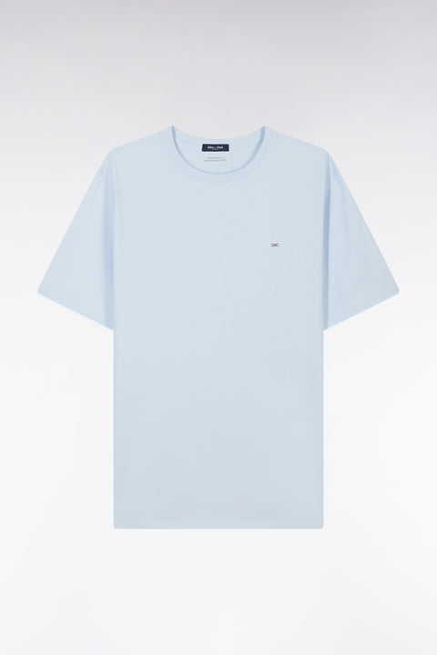 Straight-fit sky blue Pima cotton T-shirt - Image 2