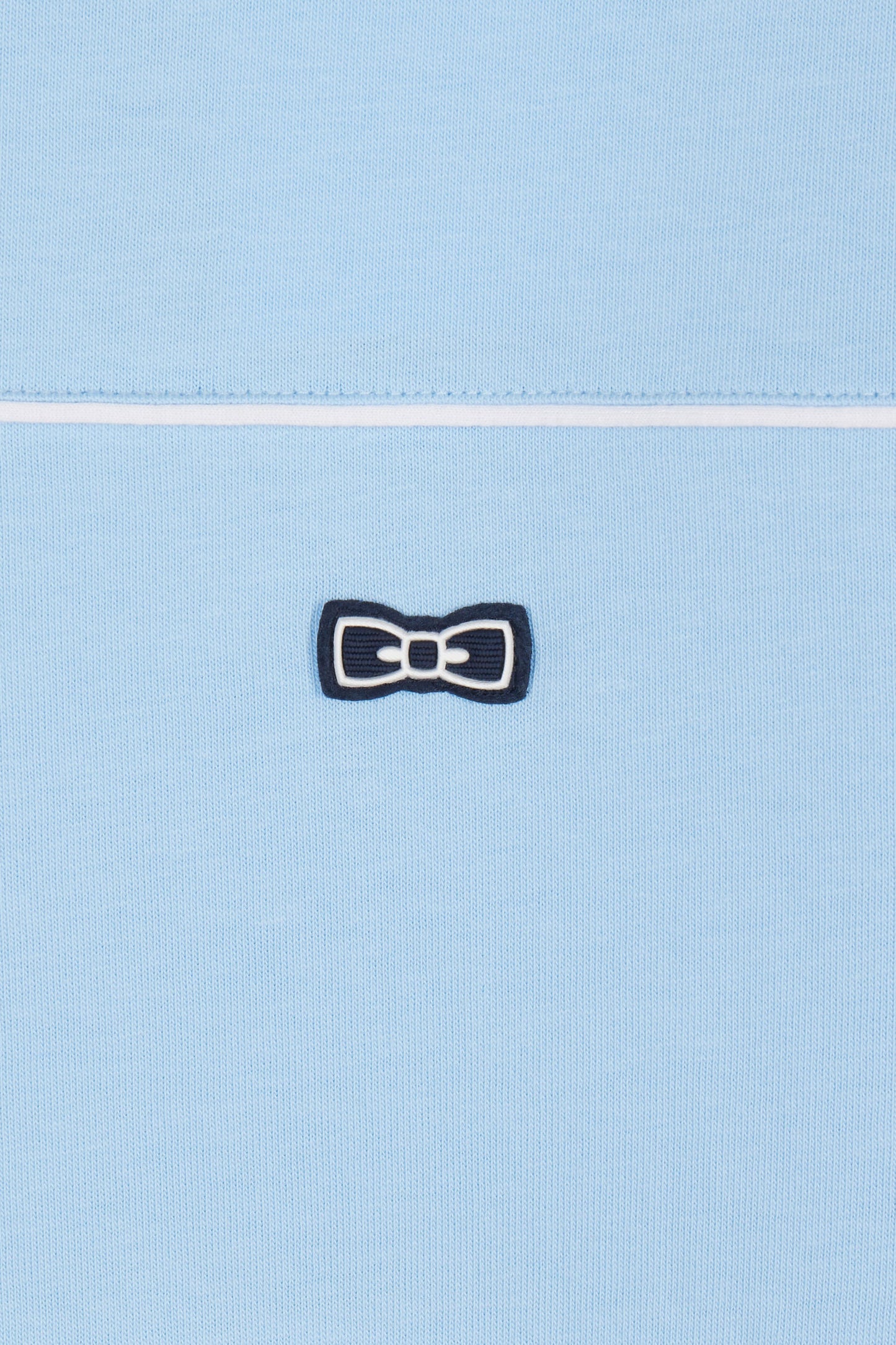 Straight-fit sky blue cotton jersey T-shirt with contrasting details