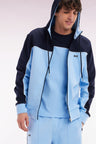 Straight-fit two-tone sky blue cotton jersey T-shirt