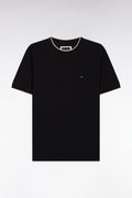 T-shirt en coton stretch noir coupe ajustée