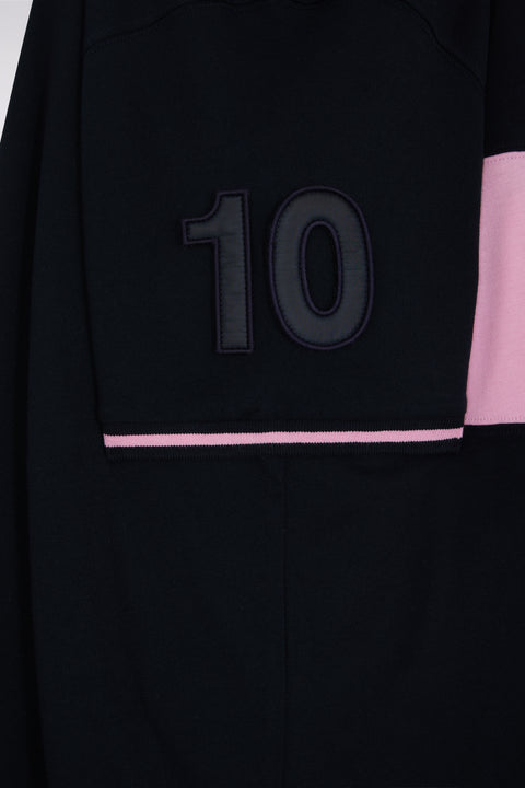 Relaxed-fit navy and pink cotton T-shirt - Image 2