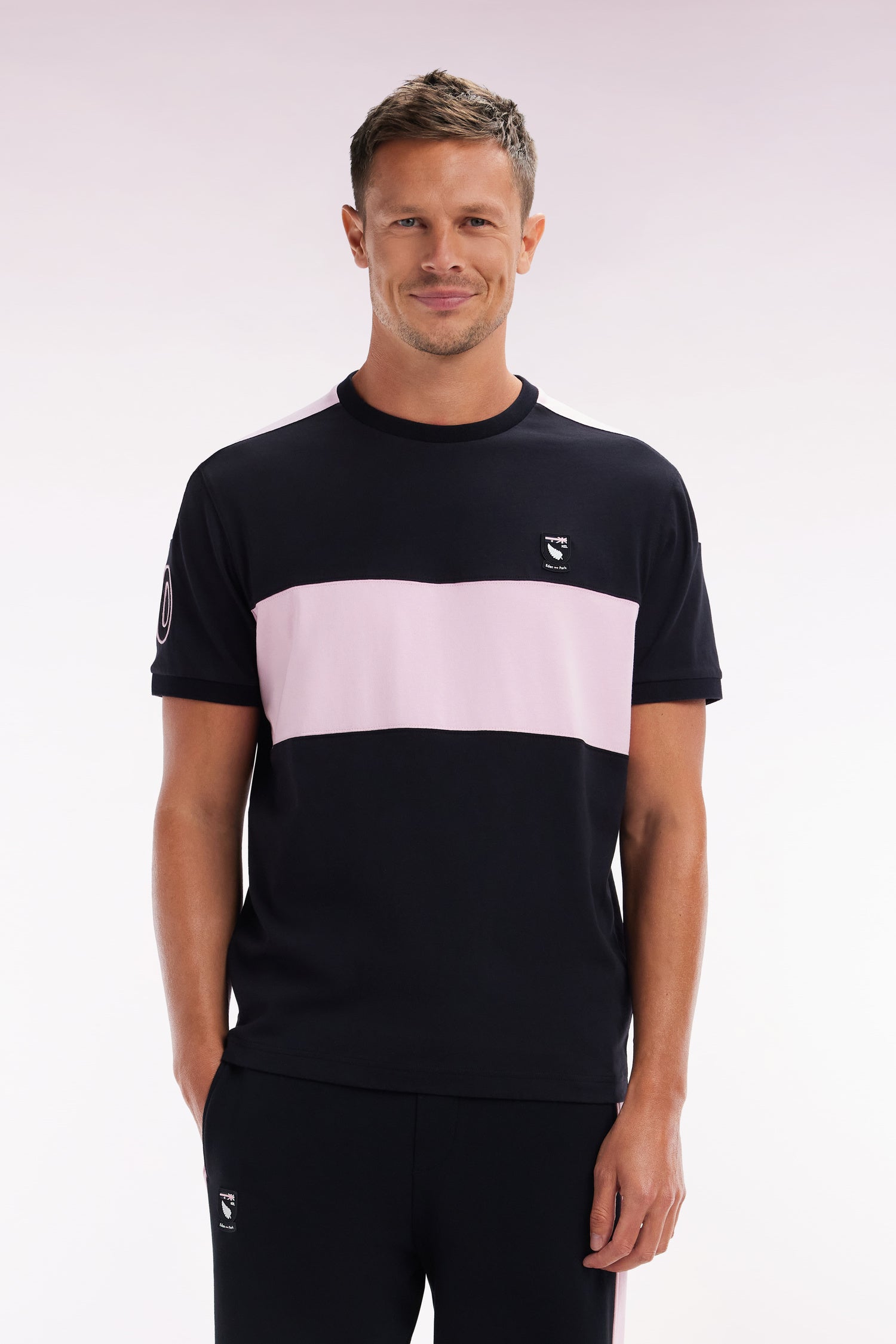 T-shirt Nouvelle Zélande en coton noir coupe décontractée