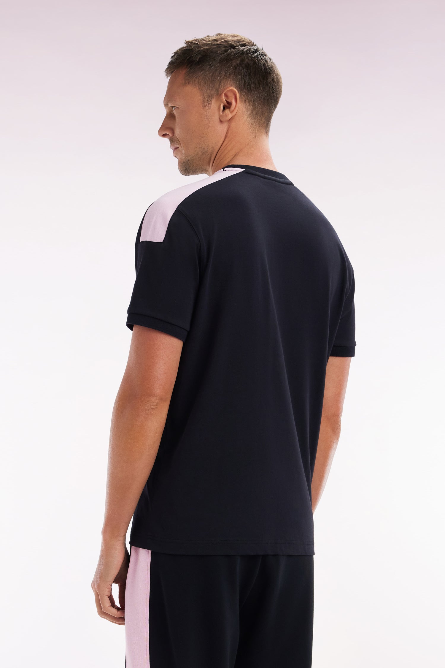 T-shirt Nouvelle Zélande en coton noir coupe décontractée