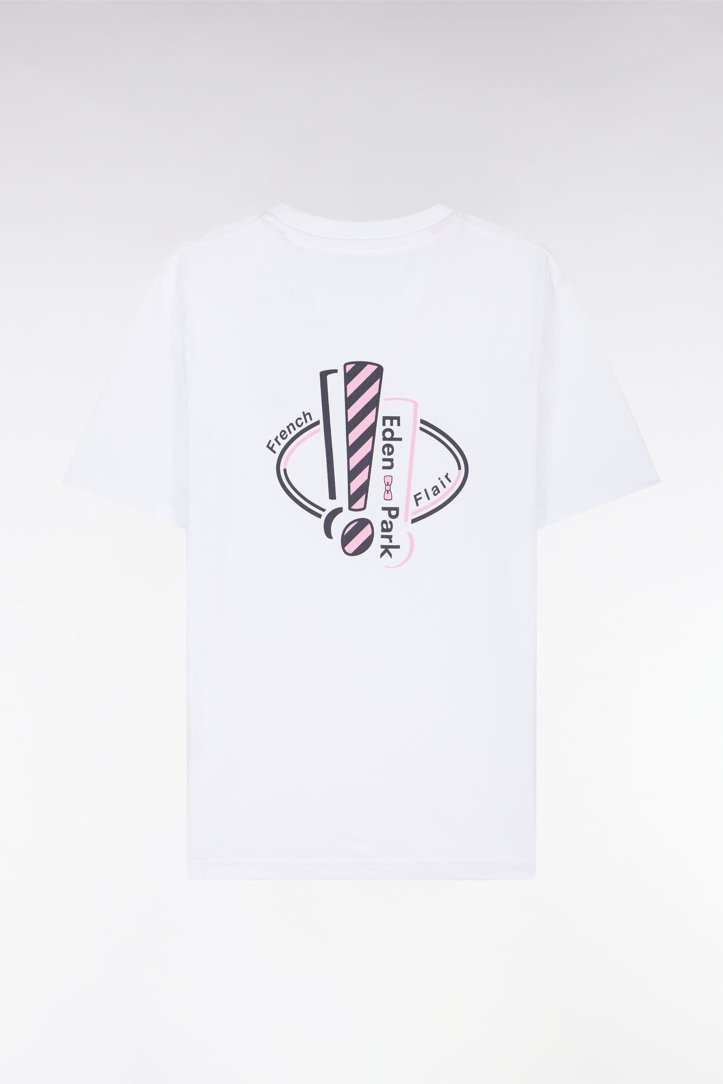 Straight-fit screen-printed white cotton T-shirt