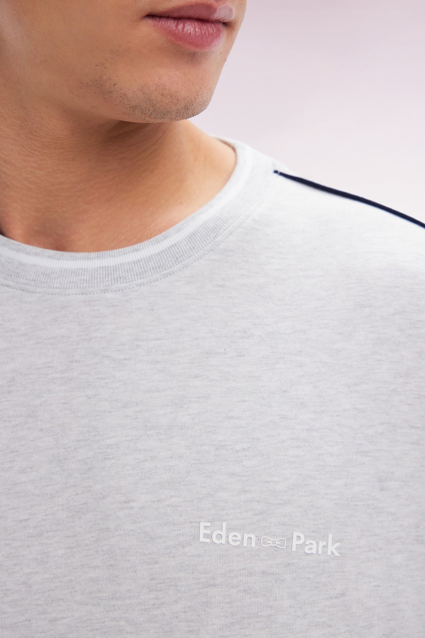 Grey cotton T-shirt, relaxed fit