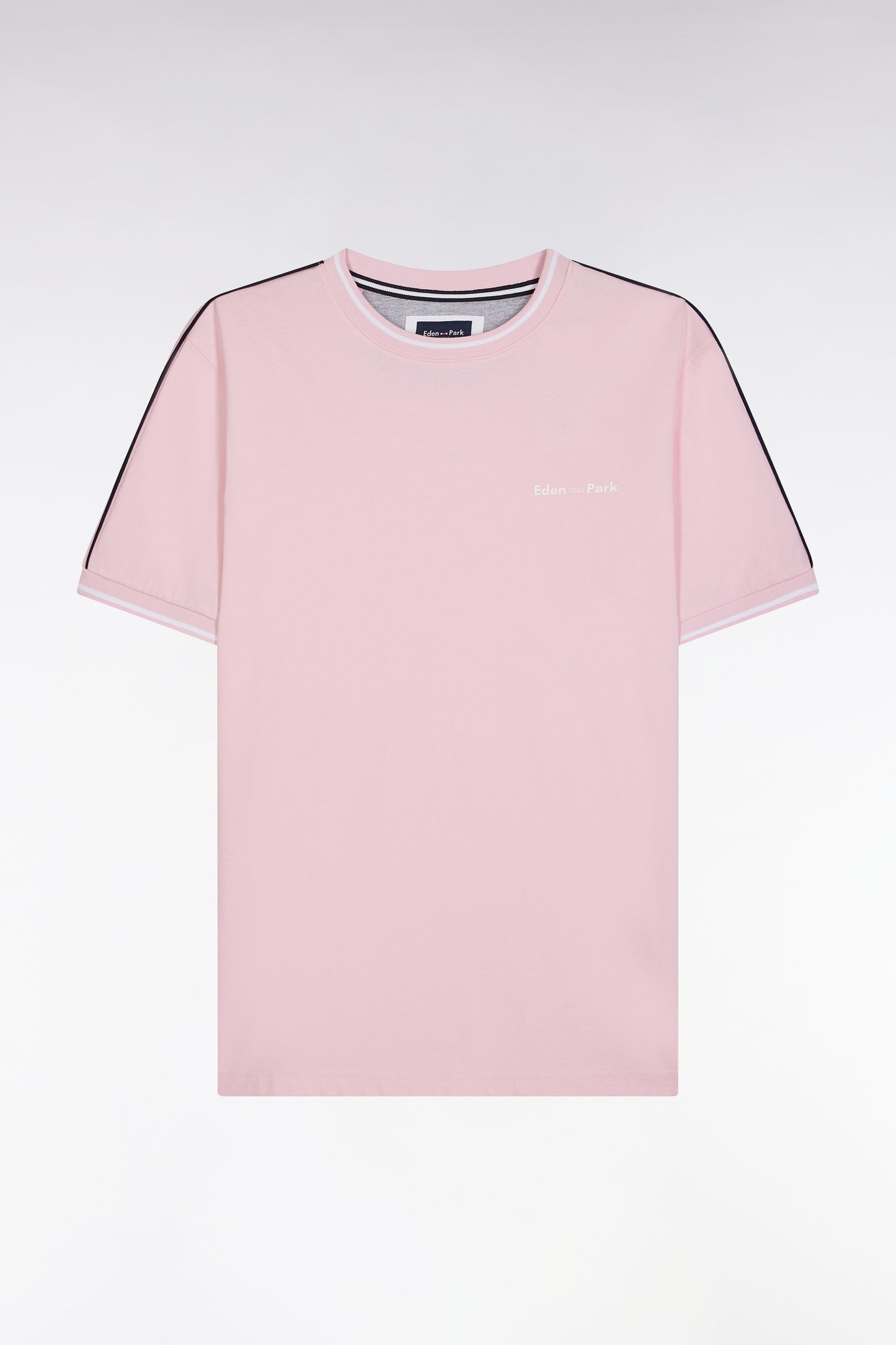 T-shirt in pink cotton cutted cut